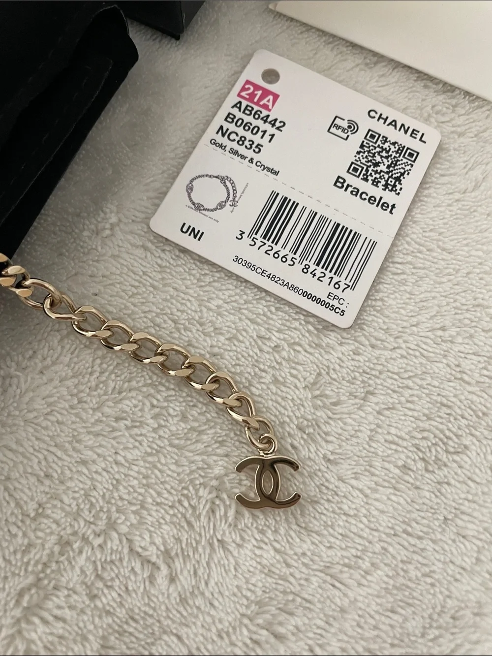 Chanel strass crystal CC bracelet